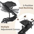 thumbnail image 5 of AILEEKISS 3-in-1 Convertible Baby Stroller with Big Seat and Adjustable Canopy, 24 Pound, Black, 5 of 13