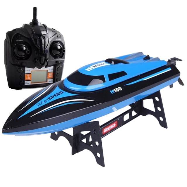 Bateau RC 2.4GHz Haute Vitesse Télécommande Électrique Bateau de Course RC Jouet pour Piscine