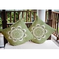 thumbnail image 3 of Simply Daisy 18" x 18" French, Country Green, White, Multi-color Polyester Throw Pillow, 3 of 3