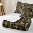 thumbnail image 4 of meiyoeat Camo Initial Letter L Quilt King For Boys,Rustic Farmhouse Hunting Camo King Coverlet Set For Kids,3pcs, 4 of 7