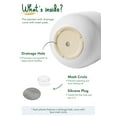 thumbnail image 6 of BEMAY 12 Inch Ceramic Plant Pot, Large Indoor Outdoor Planter with Drainage Hole and Silicone Plug, White Flower Pot for Houseplants, Patio and Garden, 6 of 11