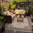 thumbnail image 4 of Unique Loom Outdoor Traditional Collection Area Rug - Wisdom (7' 10" x 10' Rectangle Ivory/Red), 4 of 11