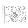thumbnail image 1 of Póster para Colorear, Papel de , Pegatina para Colorear en La Pared, Juguete Educativo, Rollo de Papel Artístico, para Acuarela, , fruta y verdura BLESIY Rollo de papel para colorear, 1 of 8