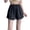 Black, variant on Women's Silk Satin Sleep Shorts Elegant Lace Lightweight Pajama Bottoms for Lounging Black M