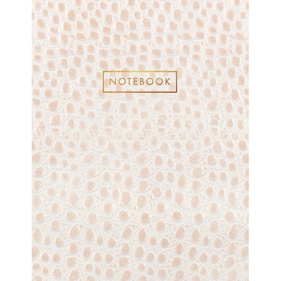 Leather Style Collection - Journal, Notebook, Diary, Composi: Notebook: Creme White Alligator Skin Style - Embossed Style Lettering - Softcover - 150 College-ruled Pages - 8.5 x 11 size (Paperback)