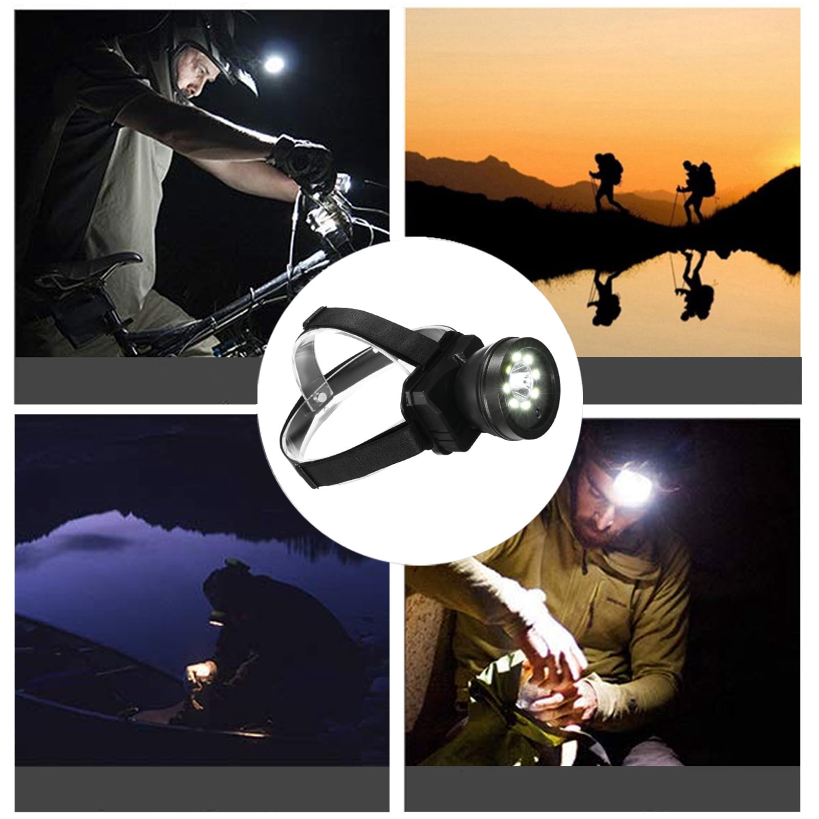 Yaoinaoou 1080P Headlamp Camera - Waterproof Wearable Cam with 120° Lens, 4000mAh Battery & LED Light for Outdoor/Security