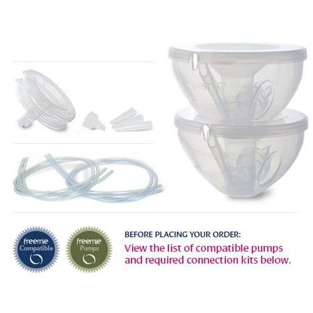 Freemie Collection Cups The Only Hands Free and Concealable Breast Pump Milk Collection System, Clear, 25/28 mm