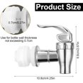 thumbnail image 2 of Queilt Pack Beverage Dispenser Faucet Water Dispenser Replacement Tap for Beverage Dispenser Glass Container Coffee Juice Drinking Fountain, 2 of 5