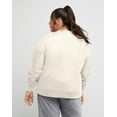 thumbnail image 3 of Hanes Originals Women's French Terry Sweatshirt (Plus Size) Natural 2X, 3 of 5