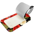 thumbnail image 2 of Square 2Pack PU Leather Flower Cruise Luggage Tag with Privacy Cover and Name ID Tag for Travel Handbags Backpacks Luggage Tags, 2 of 6