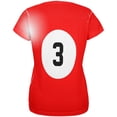 thumbnail image 2 of Halloween Billiard Pool Ball Three Costume Womens T Shirt, 2 of 2