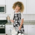 thumbnail image 4 of Black Christmas Snowflake Pattern Kids Aprons for Girls and Boys,Adjustable Neck Strap Toddler Aprons for Kids Cooking Baking, 4 of 7