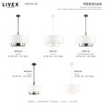 thumbnail image 4 of Livex Lighting Meridian 7-Light Metal & Fabric Pendant Chandelier in Black, 4 of 13