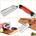 thumbnail image 3 of Stainless Steel Vegetable Cutter with Double-Layer Slicer for Cabbage, Carrots, and Sauerkraut -  Kitchen Knife for Slicing, Grating & Shredding, 3 of 6