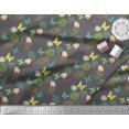 thumbnail image 4 of Soimoi Poly Georgette Fabric Tropical Leaves,Floral & Butterfly Print Fabric by The Yard 42 Inch Wide, 4 of 5