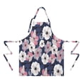 thumbnail image 2 of Pioneer Flower Floral Print Pattern Apron-Garden Aprons for Women with Pockets-Cotton Linen Waterproof Kitchen Cooking Gardening Aprons Adjustable for Kitchen,Cooking,BBQ and Salon 33x27 Inch, 2 of 7