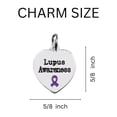 thumbnail image 2 of Domestic Violence Awareness Ribbon Heart Charm Split Style Keychains, 2 of 2