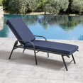 thumbnail image 5 of Crestlive Products Set of 2 Outdoor Chaise Lounge Cushion, Waterproof Recliner Cushion 72" x 21", Navy Blue, 5 of 8