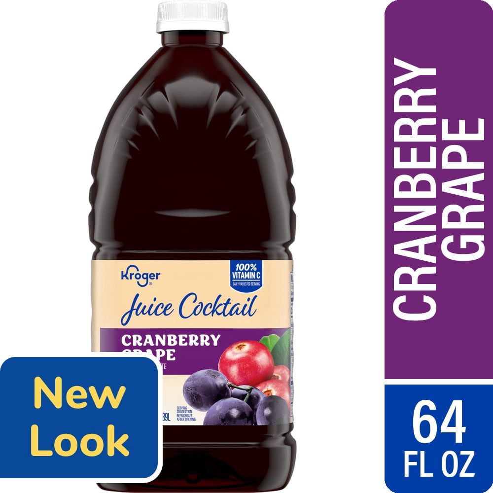 Kroger Cranberry Grape Juice Cocktail 64 fl oz - 3 count