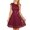 Red, variant on Homecoming Dresses 2023 Plus Size Short Elegant Party Floral O Neck Banquet Lace Dress Dress For Women