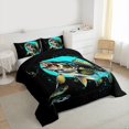 thumbnail image 3 of Homewish Cartoon Pike Fish Bedding Comforter Set, Rustic Hunting and Fishing Twin Comforter Sets, Farmhouse Animal Reversible Bedding Set, Super Cozy Room Decor, 2-Piece, 3 of 8