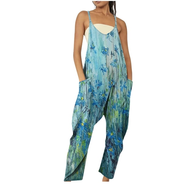 ICHUANYI Liquidación Mono de tirantes sin mangas para mujer, estilo informal, de verano ICHUANYI WER202308232868