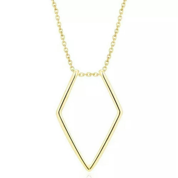 QQTDFG Rhombus Ring Holder Necklace Ring Keeper Silver For Women|Birthday|Gift-Gold