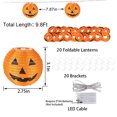 thumbnail image 2 of 3 metros / 9.8 pies 20 LED Diseño de calabaza Linterna de cadena Luz constante Brillo y flash 2 mod Eccomum Cadena de lámpara, 2 of 7