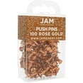thumbnail image 4 of JAM Paper Push Pins, Rose Gold Push Pins, 1 inch, 100/Pack, 4 of 6