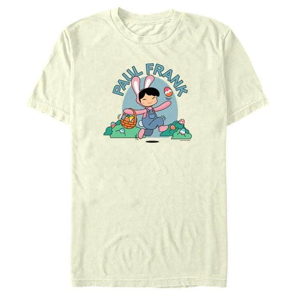 Men's Paul Frank Easter Bunny Girl Logo Graphic Tee Beige Medium
