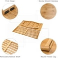 thumbnail image 6 of Foldable Bamboo Coffee Table with Open Shelf - Living Room Furniture, 6 of 8