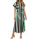 thumbnail image 3 of TaTaai Women's Striped Shirt Dress Short Sleeve Lapel Collar Midi Casual Belted Dress Stretchy Lightweight Summer Office Wear Gift, 3 of 7
