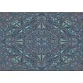 thumbnail image 1 of Ahgly Company Indoor Rectangle Patterned Steel Blue Area Rugs, 4' x 6', 1 of 1