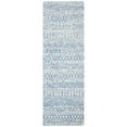 thumbnail image 3 of SAFAVIEH Micro-Loop Daithi Geometric Aztec Wool Area Rug, Blue/Ivory, 4' x 6', 3 of 8