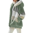 thumbnail image 2 of Eyicmarn Women Thermal Coat, Variegated Color Zipper Open Front Oversize Overcoat in 8 Colors, 2 of 4