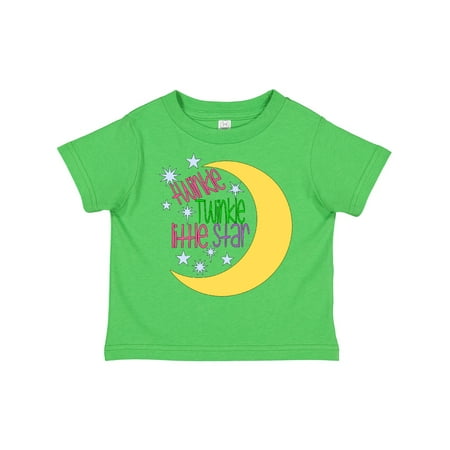 

Inktastic Twinkle Twinkle Little Star with Yellow Moon Gift Toddler Boy or Toddler Girl T-Shirt