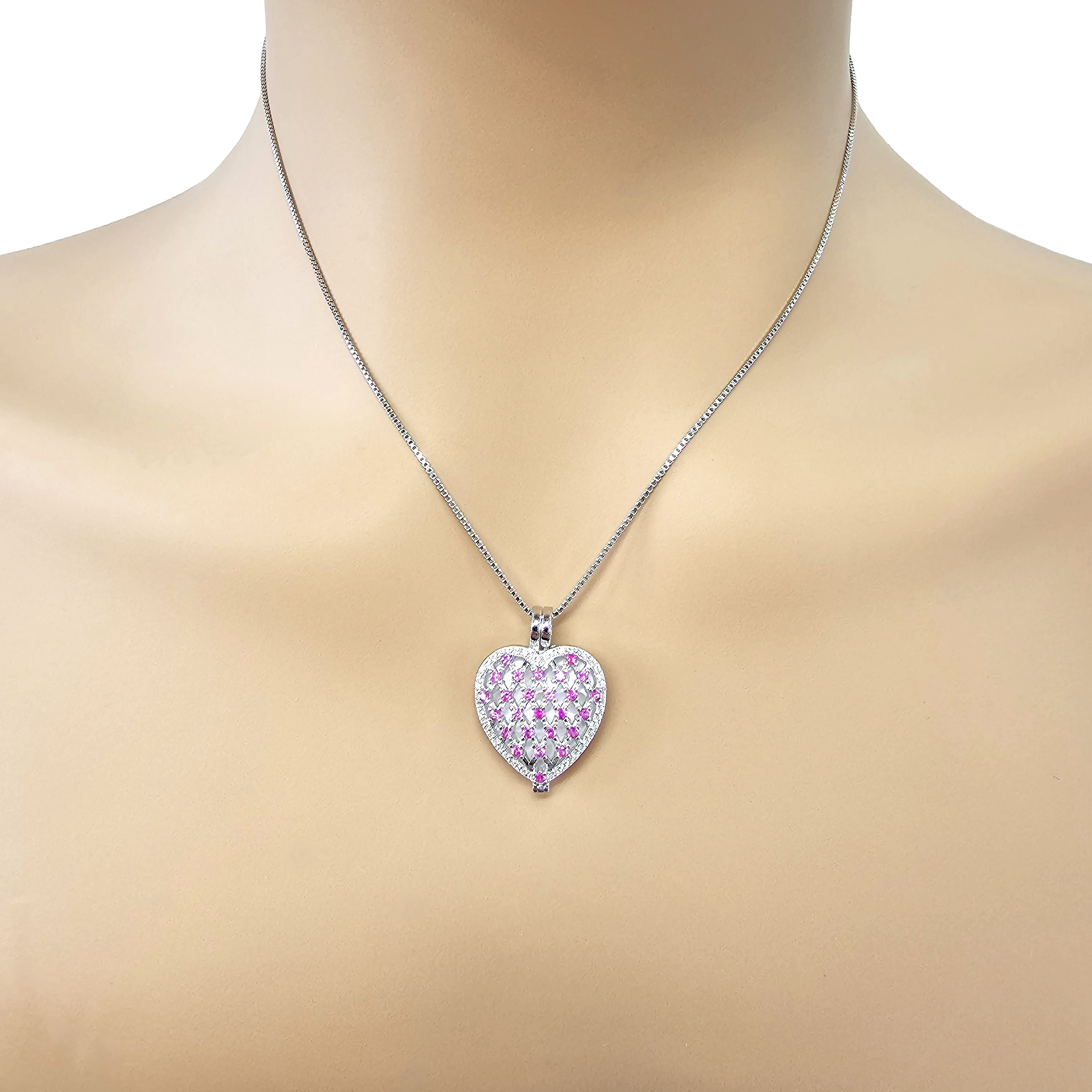 Nana Heart of Hearts Birthstone Locket Mother Female Adult Pendant, Yellow - July Stone 3