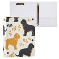 thumbnail image 3 of Dogs with Claws 3 Ring Binders 1.5 inch Hardcover File Folders with Interior Pockets A4 Size Organizer for School Office Hospital Set of 2, 3 of 8