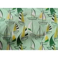 thumbnail image 5 of oneOone Cotton Cambric Mint Green Fabric Yacht Sewing Material Print Fabric By The Yard 42 Inch Wide, 5 of 6