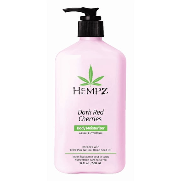 Hempz Dark Red Cherries Herbal Body Moisturizer Lotion, 17 fl oz