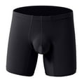 thumbnail image 5 of HVOBTTY Mens Fashion Loose Underpants, Everyday Comfortable Briefs for Men, Men's Casual Solid Color Sports Lightweight Breathable Loose Long Length Underpants Black, L, 5 of 5