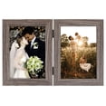 thumbnail image 4 of Golden State Art 5x7 2-Opening Hinged Folding Collage Picture Frames with Real Glass, Grey, 1-Pack, 4 of 8