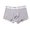 Light Gray, variant on Men's Solid Mid Waist Flat Angle European Four Corner Boxers Light Gray S