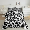 thumbnail image 2 of Erosebridal Cow Print Bedding Full Comforter Set, Modern Fashion Comforter Sets Full Size, Black White Reversible Down Comforter, Breathable Room Decoration, 3 Pieces, 2 of 8