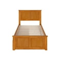 thumbnail image 3 of Solid Wood Platform Bed Twin Size - Storage DrawersFootboard - Light Toffee Finish, 3 of 6