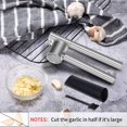thumbnail image 3 of Garlic Press Mincer - 304 Stainless Steel Garlic Crusher & Peeler Set, Detachable, Heavy-duty, Rust Proof Garlic Mincer Design for Extracts More Garlic Paste Per Clove, 3 of 7