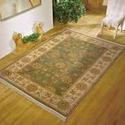 Viscose Kashan Area Rug, Green