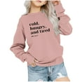 thumbnail image 5 of Fesfesfes Sleep Shirts Girls Crewneck Oversized Sweatshirt Children Fashion Long Sleeve Pullover Tops 1-12 Years, 5 of 6