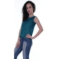 thumbnail image 3 of Moomaya Blouse Sans Manches Unie pour Femmes, Tunique Décontractée d'Été, 3 of 6