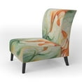 thumbnail image 3 of Designart "Blue Modern Floral Pattern" Upholstered Modern & Contemporary Accent Chair and Abstract Botanicals Arm Chair - Multiple Color & Pattern, 3 of 7